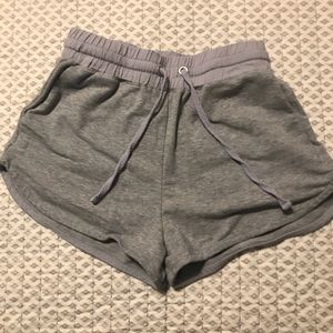 Gray slightly high waisted shorts